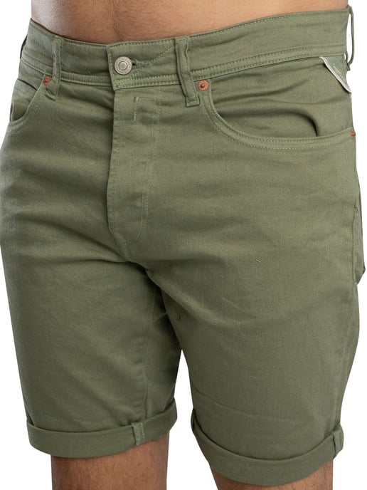 Replay RBJ 981 Denim Tapered Shorts, Groen - Image 5