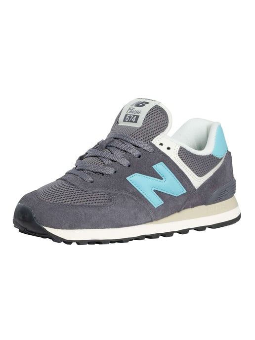 New Balance 574 Suede Trainers, Grijs - Image 1