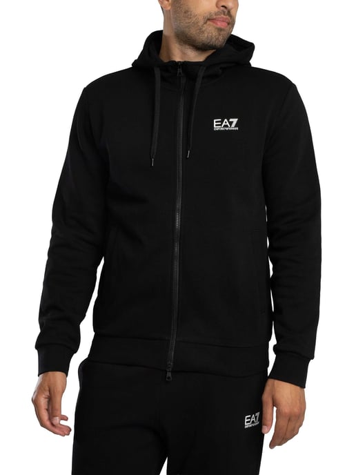 EA7 Train Core Zip Hoodie Trainingspak, Zwart - Image 2