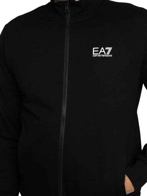 EA7 Aperta Zip Track Jacket, Zwart - Image 4