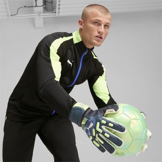 Puma Unisex-keepershandschoenen voor volwassenen met 'Future'-motief (Grijs/Groen) - Image 4