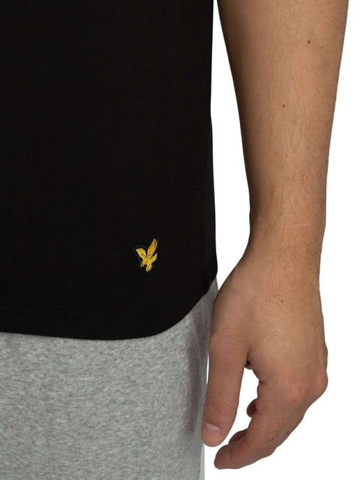 Lyle & Scott Set Van 3 Basic Lounge T-Shirts Met V-Hals, Zwart - Image 6