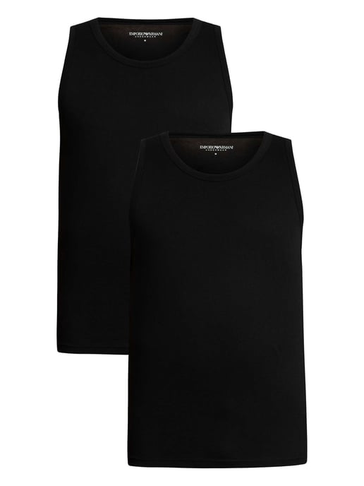 Emporio Armani Set Van 2 Lounge Tanktops, Zwart - Image 1