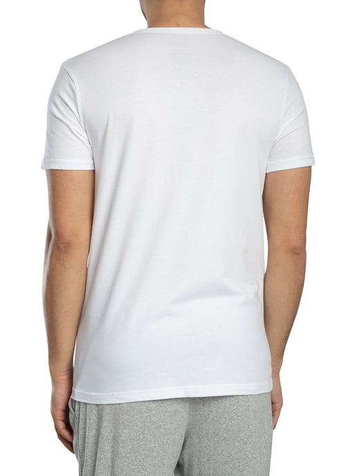 Lyle & Scott Set Van 3 Basic Lounge T-Shirts Met V-Hals, Wit - Image 3
