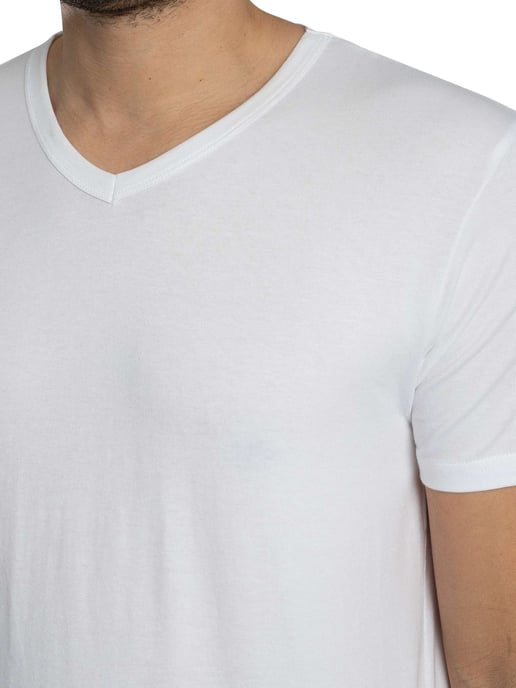Lyle & Scott Set Van 3 Basic Lounge T-Shirts Met V-Hals, Wit - Image 5