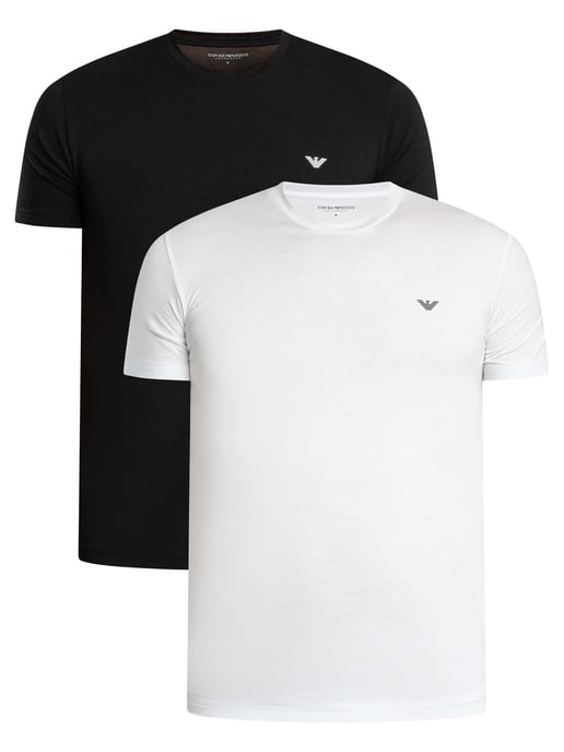 Emporio Armani 2-Pack Lounge Crew Aansluitende T-Shirts, Veelkleurig - Image 1