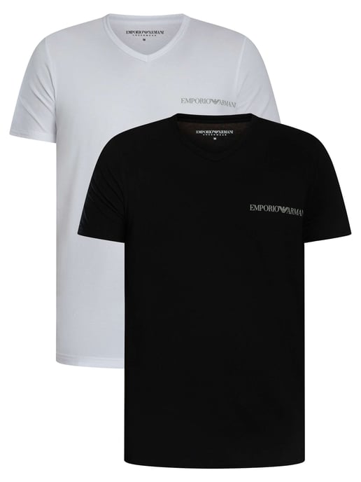 Emporio Armani Set Van 2 Lounge T-Shirts Met V-Hals, Veelkleurig - Image 1