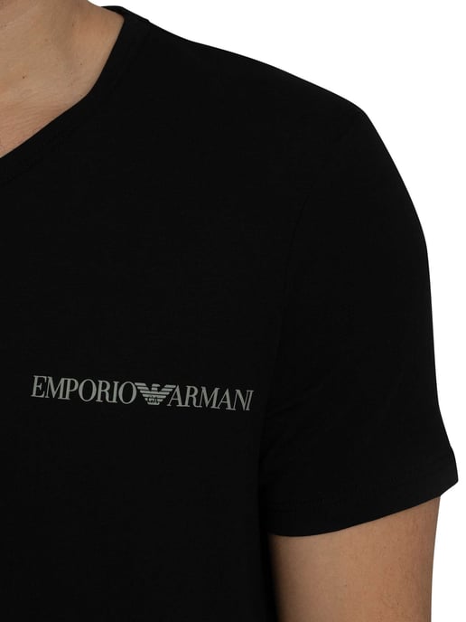 Emporio Armani Set Van 2 Lounge T-Shirts Met V-Hals, Veelkleurig - Image 4