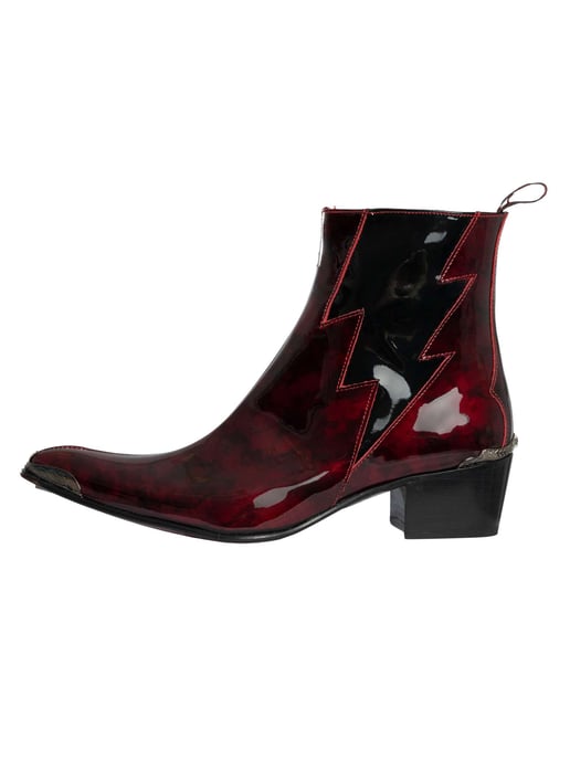 Jeffery West Leren Chelsea-Laarzen Met Bliksemrits, Rood - Image 2