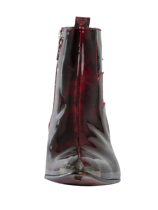 Jeffery West Leren Chelsea-Laarzen Met Bliksemrits, Rood - Image 4