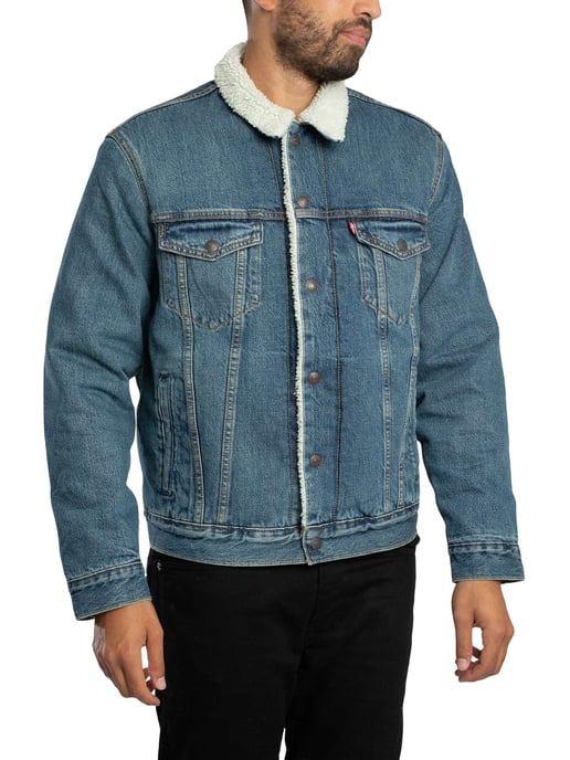 Levi's Type 3 Sherpa Trucker Jacket, Blauw - Image 2