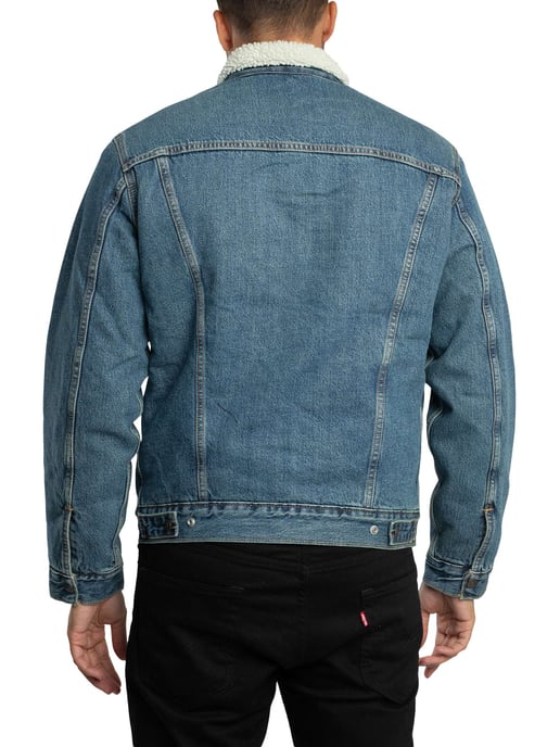 Levi's Type 3 Sherpa Trucker Jacket, Blauw - Image 4