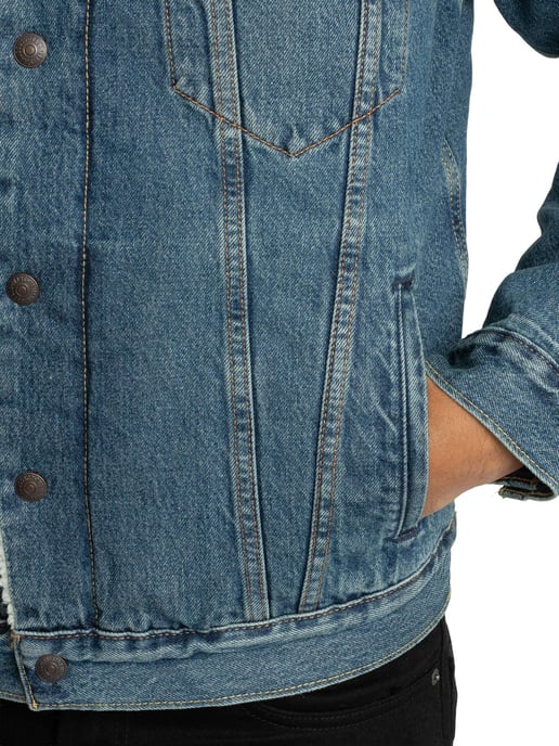 Levi's Type 3 Sherpa Trucker Jacket, Blauw - Image 5