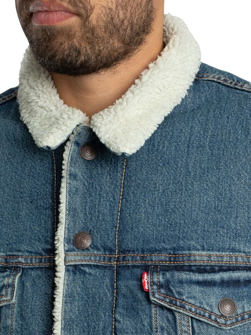 Levi's Type 3 Sherpa Trucker Jacket, Blauw - Image 6