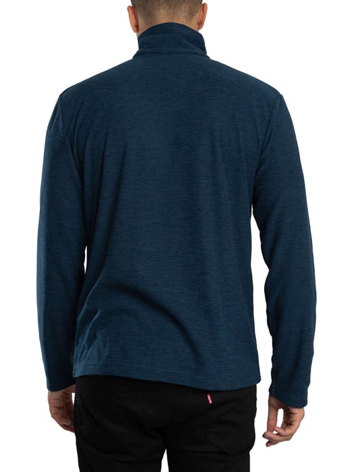 Regatta Thompson Marl Fleece Met Halve Rits, Blauw - Image 3