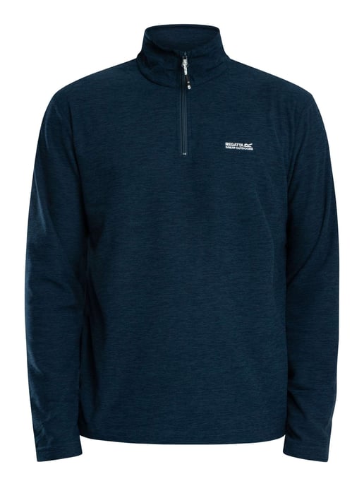 Regatta Thompson Marl Fleece Met Halve Rits, Blauw - Image 5