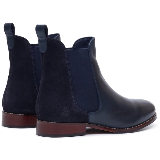 Hush Puppies Colette Leren Dames Navy Brede Pasvorm Platte Chelsea Boots - Image 2