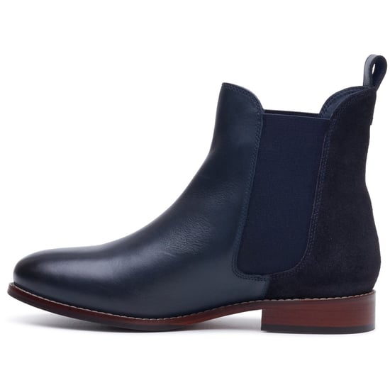 Hush Puppies Colette Leren Dames Navy Brede Pasvorm Platte Chelsea Boots - Image 6