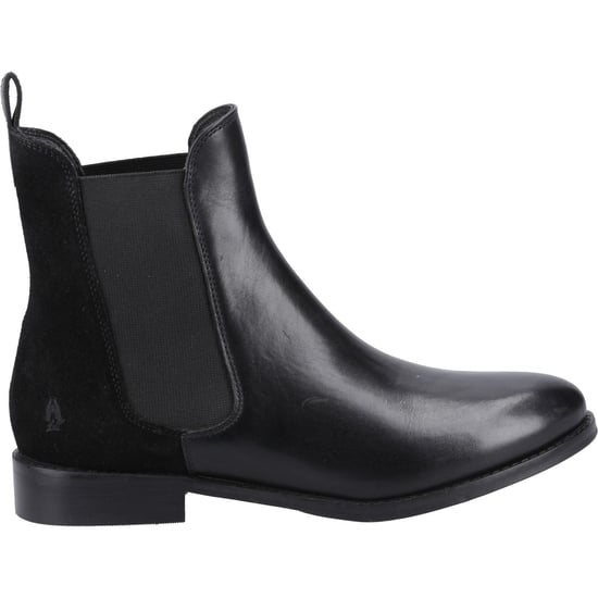 Hush Puppies Colette Leren Vrouwen Zwarte Brede Pasvorm Flat Chelsea Boots - Image 4