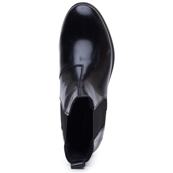 Hush Puppies Colette Leren Dames Zwarte Brede Pas Flat Chelsea Boots - Image 5