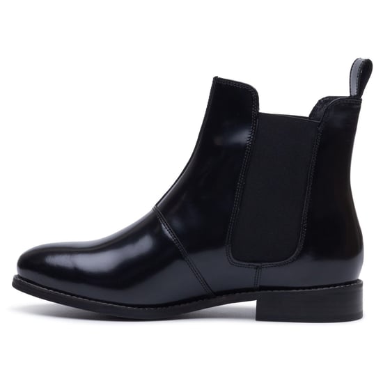 Hush Puppies Colette Leren Dames Zwarte Brede Pas Flat Chelsea Boots - Image 6