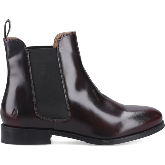 Hush Puppies Colette Leren Dames Bordeaux Brede Pas Flat Chelsea Boots - Image 5