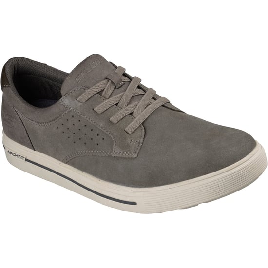 Skechers Arch Fit Solano 2.0 Rey Leren Heren Grijze Veterschoenen - Image 1