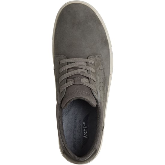 Skechers Arch Fit Solano 2.0 Rey Leren Heren Grijze Veterschoenen - Image 3