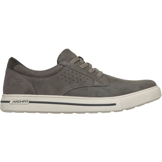 Skechers Arch Fit Solano 2.0 Rey Leren Heren Grijze Veterschoenen - Image 4