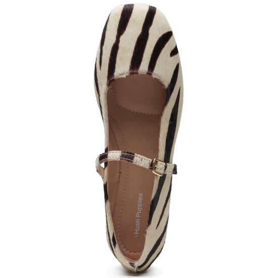 Hush Puppies Pasha Leren Dames Zebra Ballerina's - Image 5