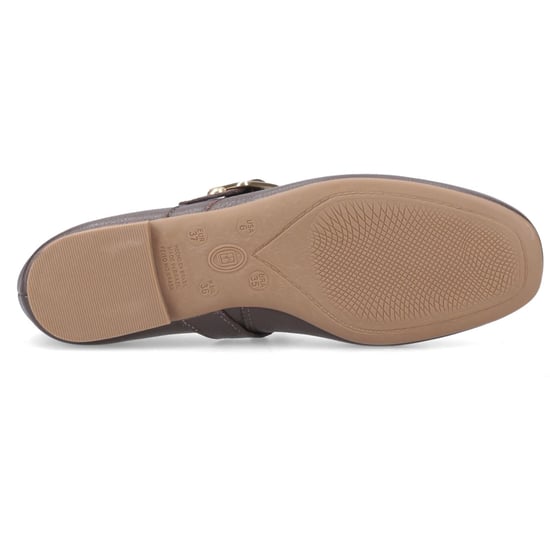 Hush Puppies Charlene Stud Ballerina Lederen Dames Chocolade Ballerina's - Image 2