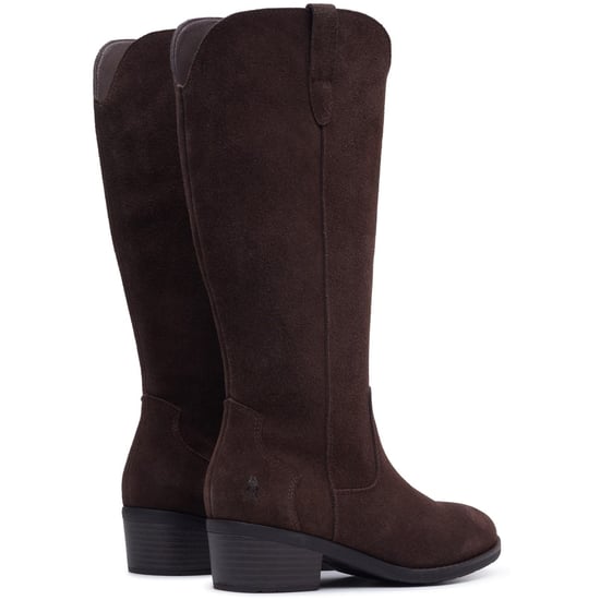 Hush Puppies Isabella Lange Suède Dames Chocolade Winter Knie Hoge Laarzen - Image 2