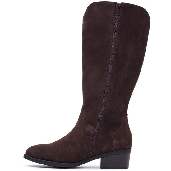 Hush Puppies Isabella Lange Suède Dames Chocolade Winter Knie Hoge Laarzen - Image 6