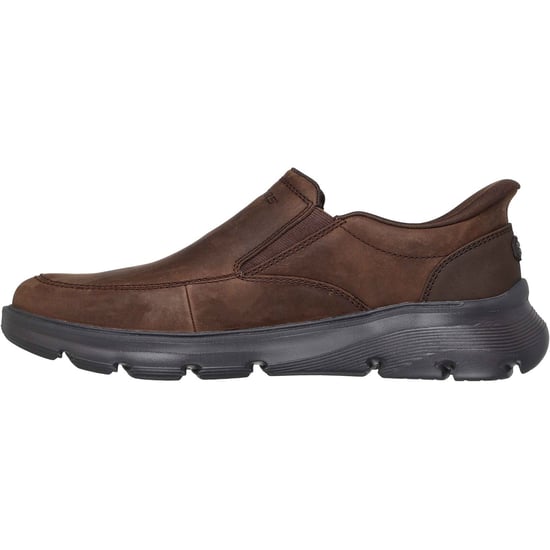 Skechers Arch Fit Garza Umar Leer Heren Cocoa Instappers - Image 4