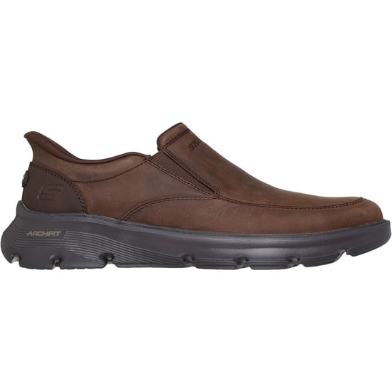 Skechers Arch Fit Garza Umar Leer Heren Cocoa Instappers - Image 5