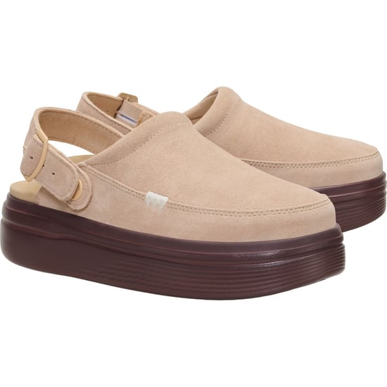 HEYDUDE Austin Lift Suede Dames Klompen Sesam/Multi - Image 1