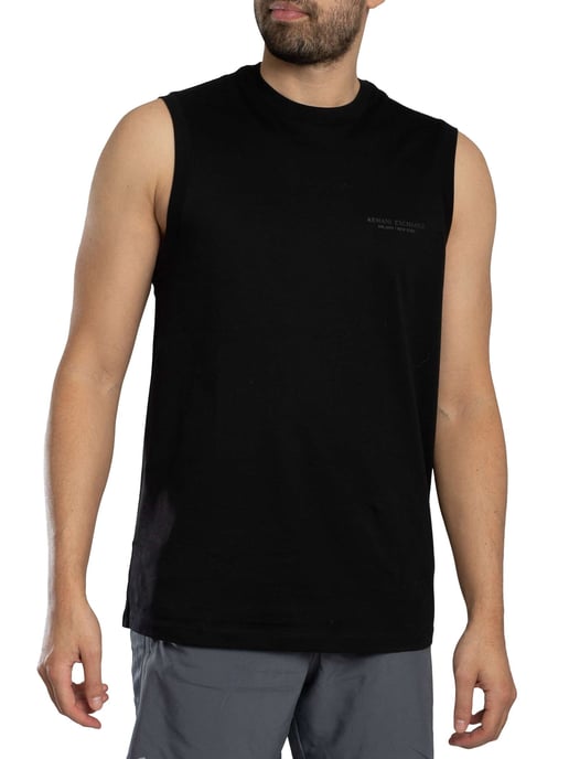 Armani Exchange Tanktop Met Relaxed Fit Borstlogo, Zwart - Image 1