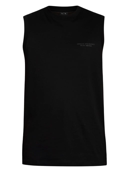 Armani Exchange Tanktop Met Relaxed Fit Borstlogo, Zwart - Image 5