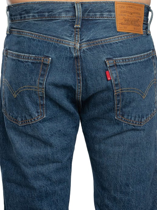 Levi's 555 Relaxed Straight Jeans, Blauw - Image 4