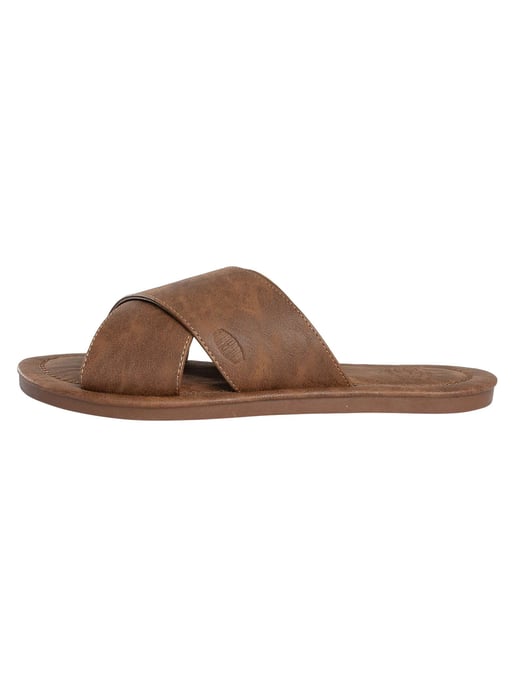 Superdry Vintage Kruisbandjes Schuifjes, Bruin - Image 2