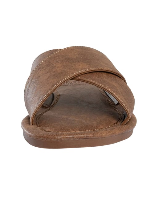 Superdry Vintage Kruisbandjes Schuifjes, Bruin - Image 4