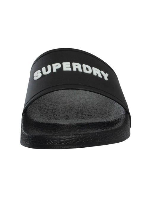 Superdry Premium Grafische Zwembadsliders, Zwart - Image 4
