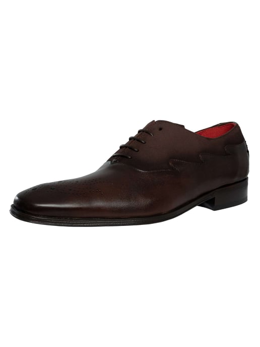 Jeffery West Tweekleurige Suède Leren Oxfordschoenen, Zwart - Image 1