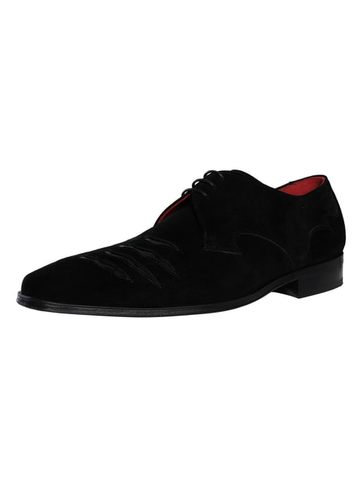 Jeffery West Scheurvaste Suède Brogueschoenen, Zwart - Image 1