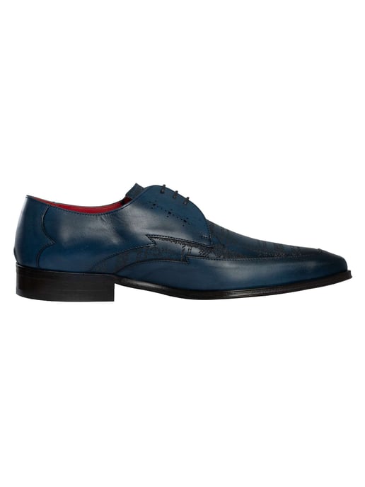 Jeffery West Leren Brogueschoenen, Blauw - Image 3