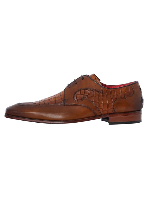 Jeffery West Derbyschoenen Van Krokodillenleer, Bruin - Image 2