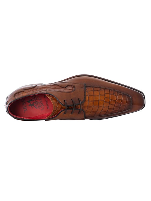 Jeffery West Derbyschoenen Van Krokodillenleer, Bruin - Image 6