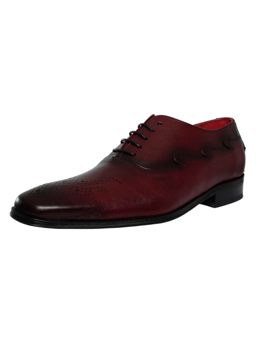 Jeffery West Leren Oxford Schoenen, Rood - Image 1