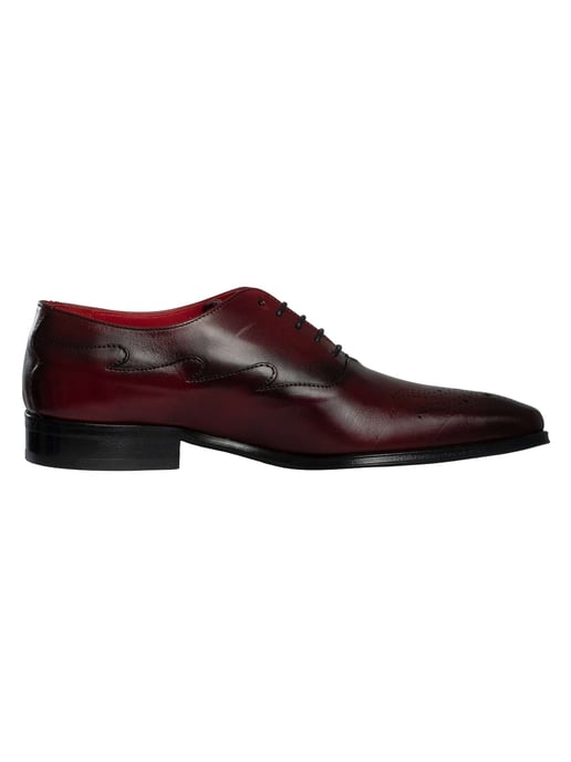 Jeffery West Leren Oxford Schoenen, Rood - Image 3