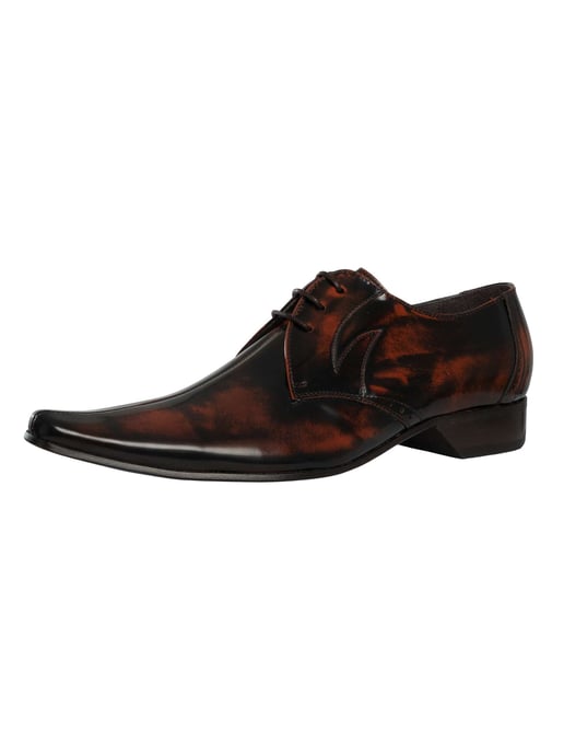 Jeffery West Derby Gepolijste Leren Schoenen, Bruin - Image 1